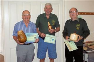 The winners Dave Reed Howard Overton and Bert Lanham received their certificates